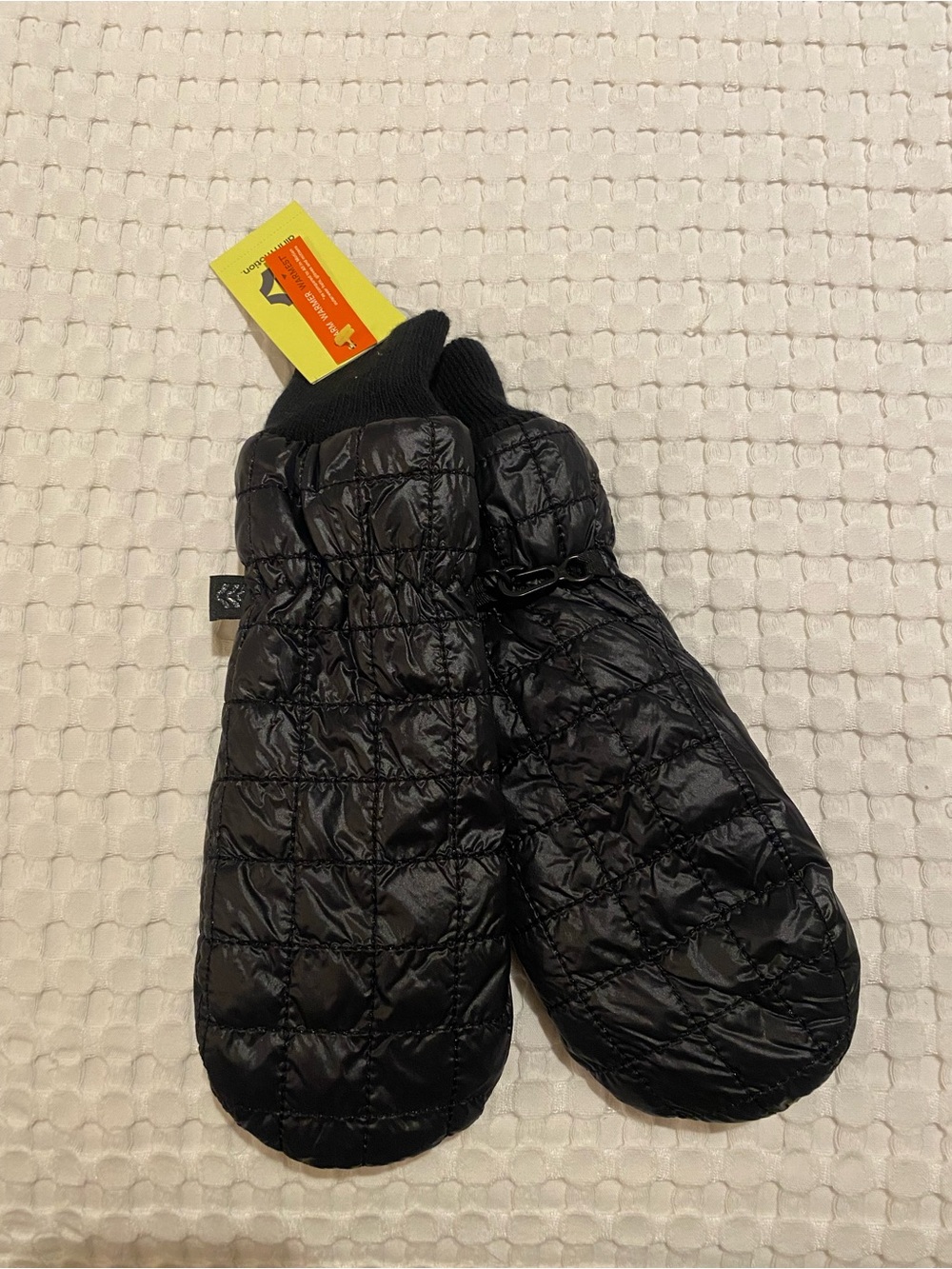 all in motion Black Quilted Kids Mittens